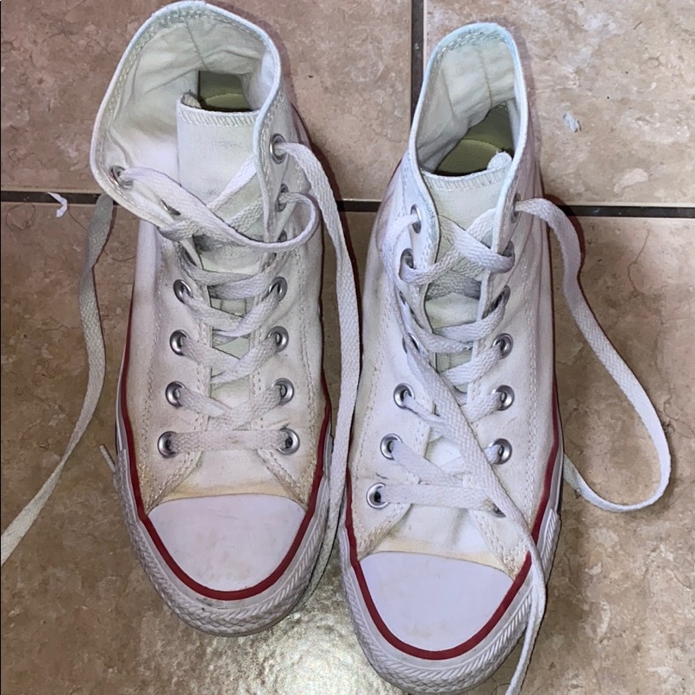 White Hightop Converse (ON HOLD)